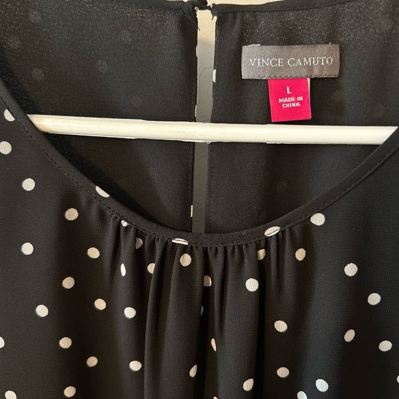 Vince Camuto Polkadot Maxi Dress Size L - Picture 3 of 6